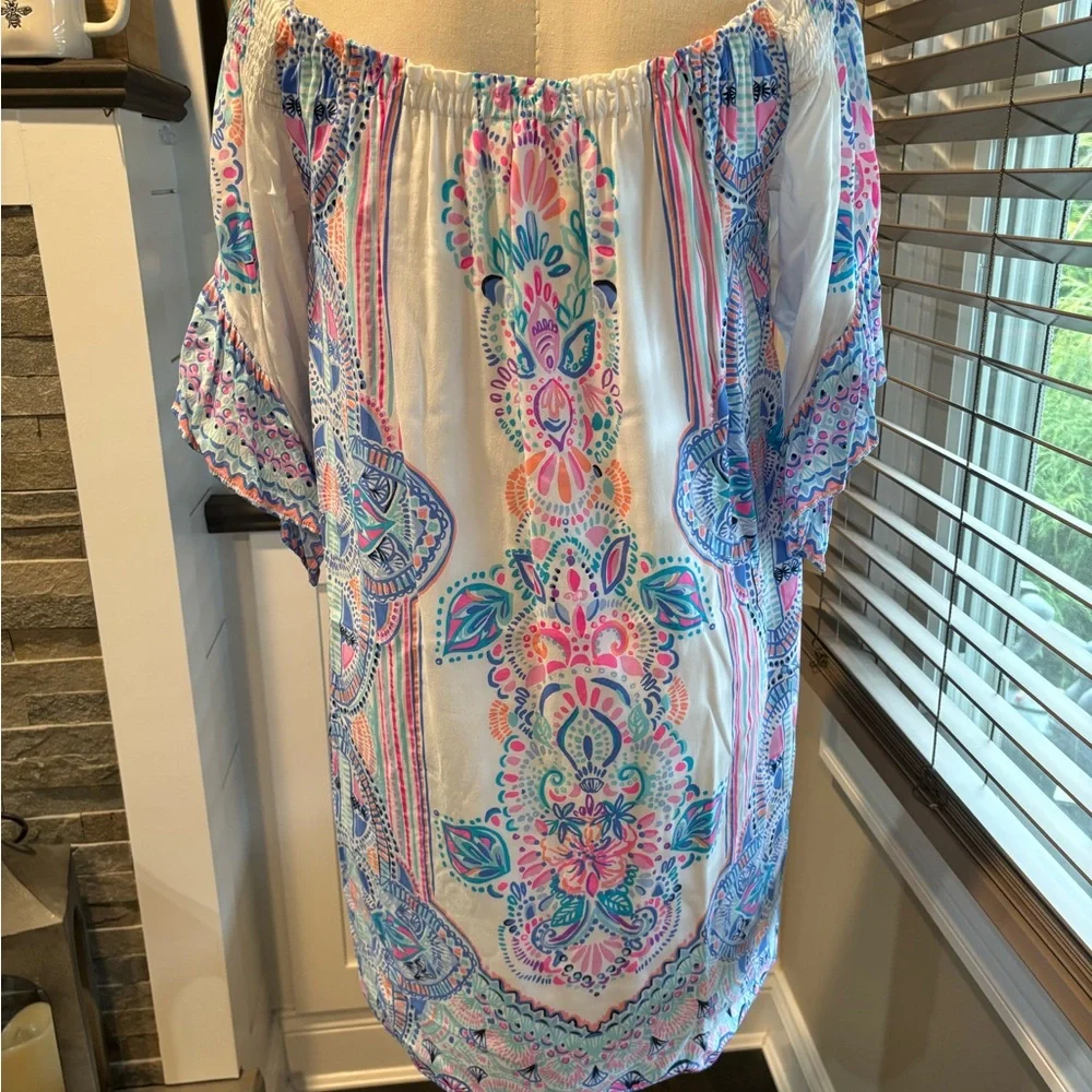 Lilly Pulitzer off shoulder Fawna Dress - Picture 3 of 3